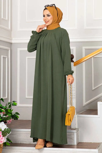 Women Muslim Dress Pleated Party Dubai Kaftan
