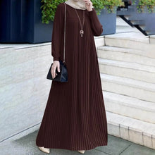 Load image into Gallery viewer, Women Muslim Abaya Dubai Long Sleeve Fashion A Line Robe Femme Islam Clothing